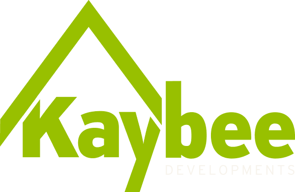 Kaybee logo (ivory text for dark bands)