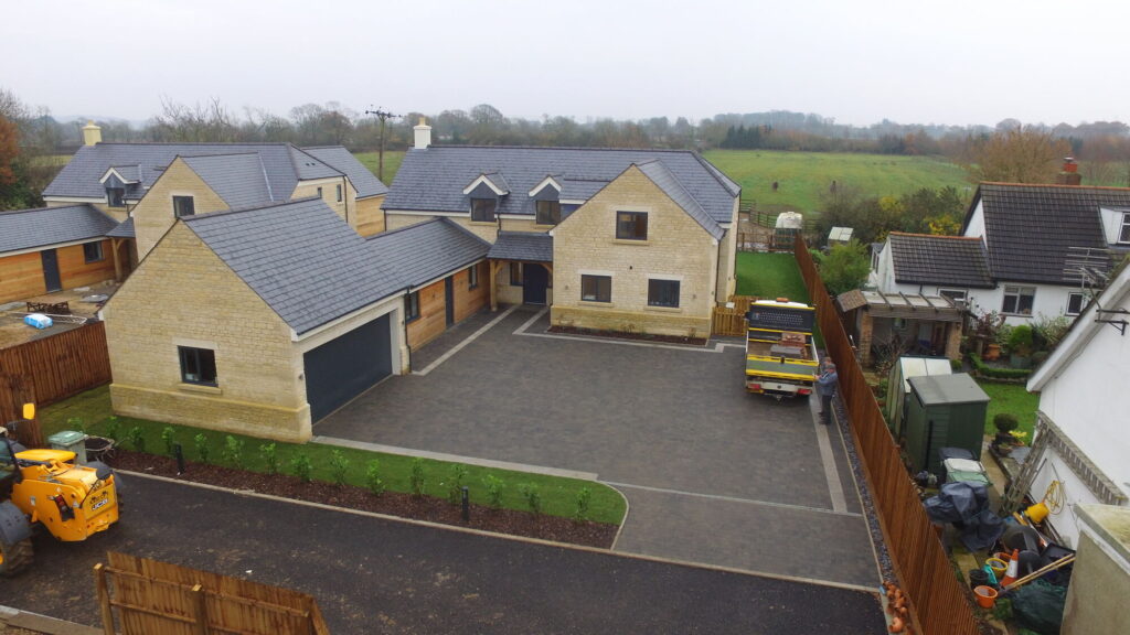 Langham — two houses from the air