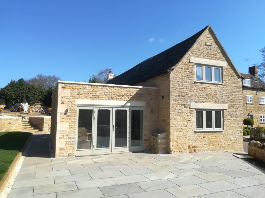 Stone cottage with new extension at Barrowden, Rutland