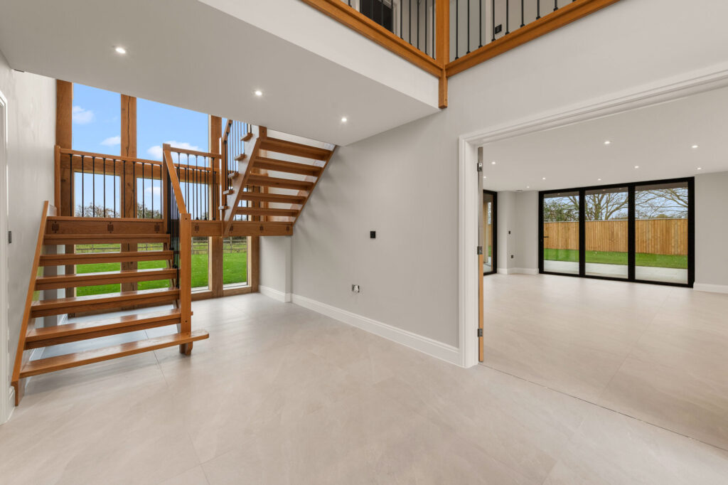 Redwing House, Great Easton — oak staircase
