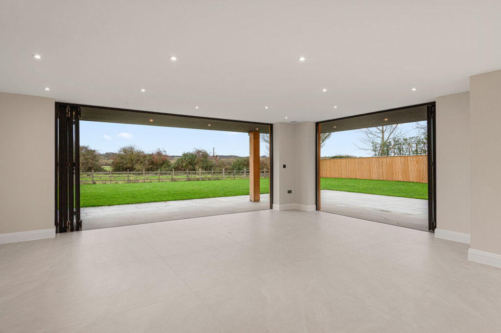Redwing House, Great Easton — open-plan living space
